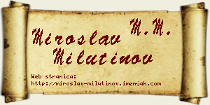Miroslav Milutinov vizit kartica